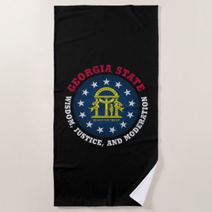 GEORGIA PEACH STAAT FLAG STRANDTUCH