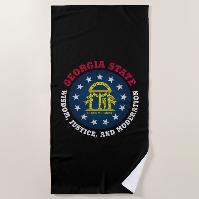 GEORGIA PEACH STAAT FLAG STRANDTUCH (Vorderseite)