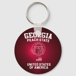 Georgia Peach Staat Schlüsselanhänger