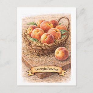 Georgia Peaches (Amerikanische Nahrungsmittel-Seri Postkarte