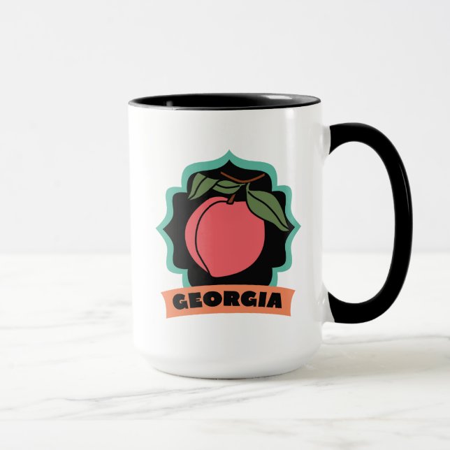 Georgia-Pfirsich-Logo Tasse (Rechts)