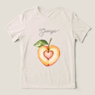 Georgia Pfirsichherz Frucht Tri-Blend Shirt