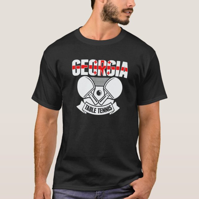 Georgia Ping Pong   Georgian Table Tennis Supporte T-Shirt (Vorderseite)