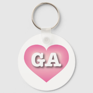 Georgia Pink Fade Heart - I Liebe GA Schlüsselanhänger