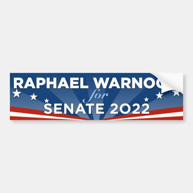 Georgia Raphael Warnock für Senat 2022 Autoaufkleber (Vorne)
