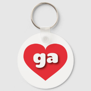Georgia Red Heart - I Liebe ga Schlüsselanhänger