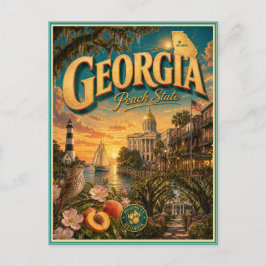 Georgia Retro-Reise-Andenken-Postkarte Postkarte