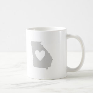 Georgia Shaped Gray mit Heart Georgian Liebe Gray Kaffeetasse
