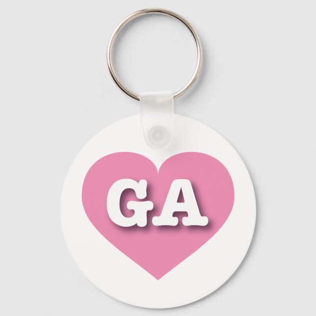 Georgia Solid Pink Heart - Große Liebe Schlüsselanhänger (Vorderseite)