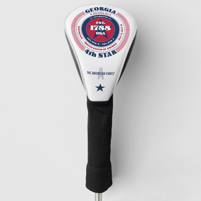 Georgia Staat Circle Custom Golf Head Cover Headcover (Vorderseite)