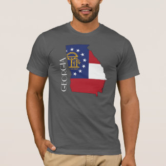 Georgia (Staat) Flagge-Karte Shirt