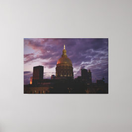 Georgia Staat Hauptstadt bei Sunset - Canvas Print Leinwanddruck