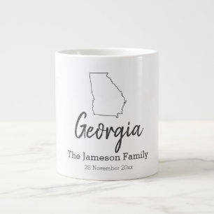 Georgia Staat Map Personalisiert Family Wiedersehe Jumbo-Tasse