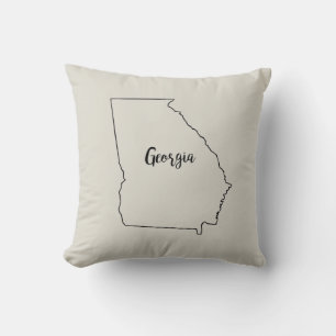 Georgia Staat Map Throw Pillow Kissen
