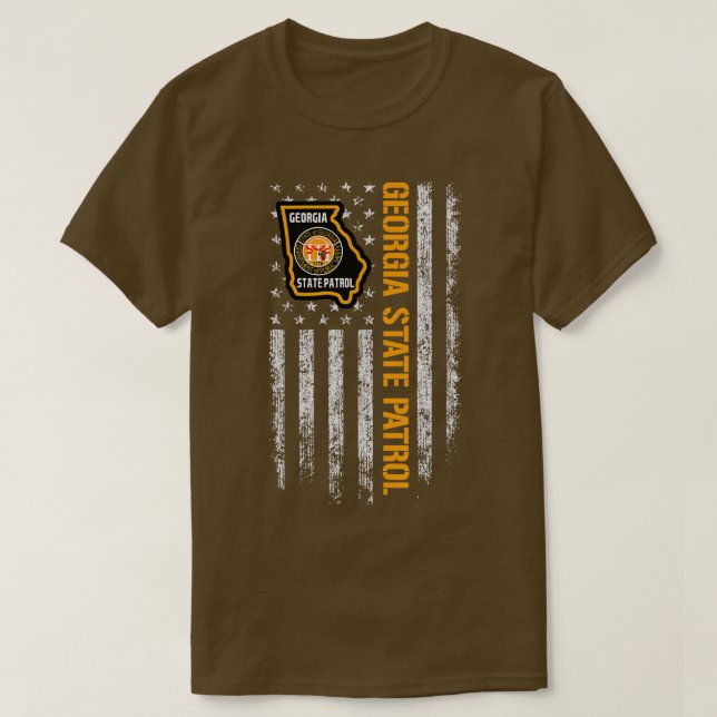 Georgia Staat Patrol American Flag T-Shirt (Design vorne)