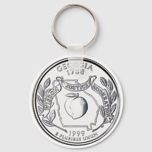 Georgia Staat Quarter Schlüsselanhänger (Vorderseite)