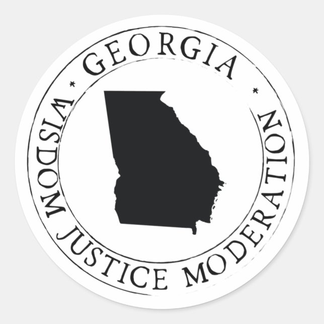 Georgia Staat Sticker Umschlag Aufkleber (Vorderseite)
