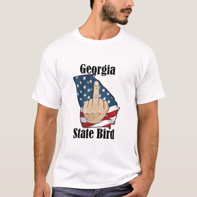 Georgia Staat Vogel T - Shirt Mittelfinger (Vorderseite)