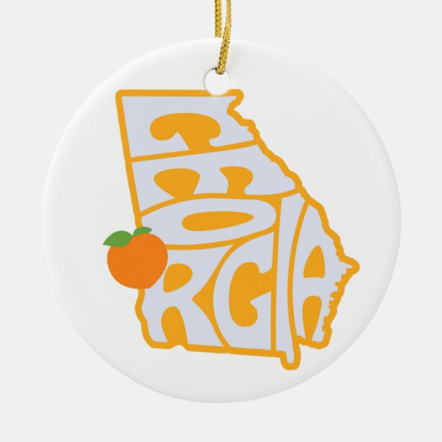 Georgia Staat Weihnachtsbaum Ornament (Vorne)
