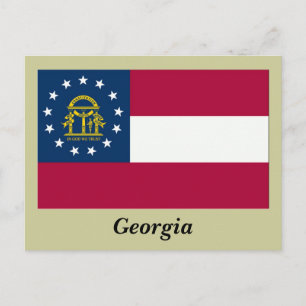 Georgia-Staats-Flagge Postkarte