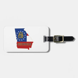 Georgia-Staats-Flagge und Karte Gepäckanhänger