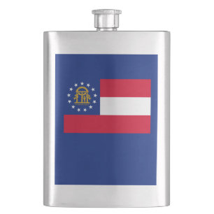 Georgia-Staats-Flaggen-Entwurf Flachmann