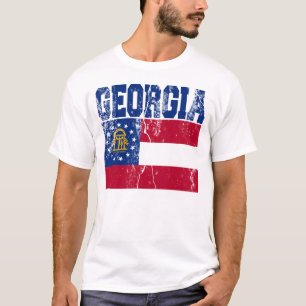 Georgia-Staats-Flaggen-T - Shirt (beunruhigt)