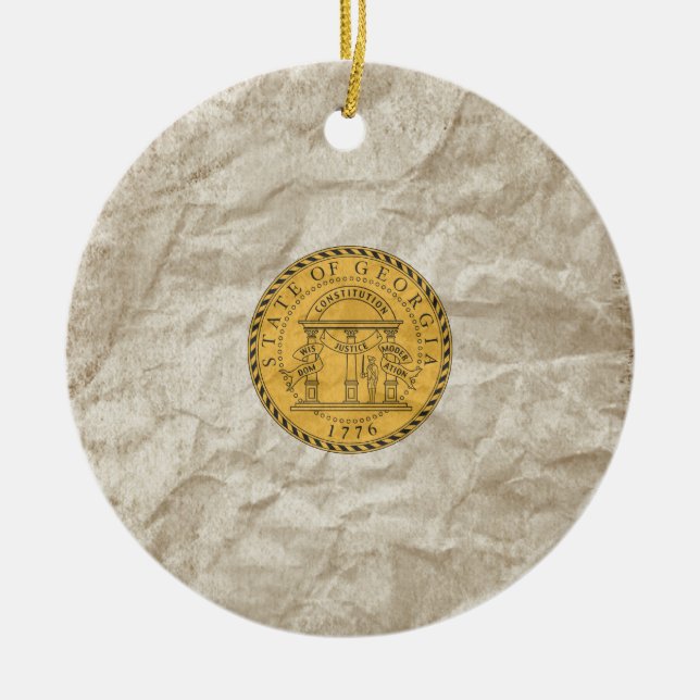 Georgia-Staats-Siegel Keramikornament (Vorne)