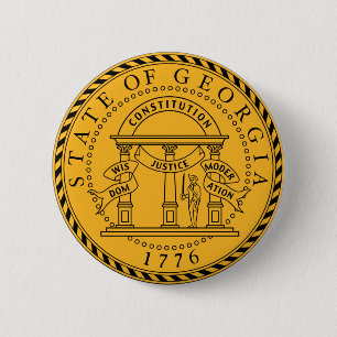 Georgia-Staats-Siegelamerika-Republiksymbolflagge Button