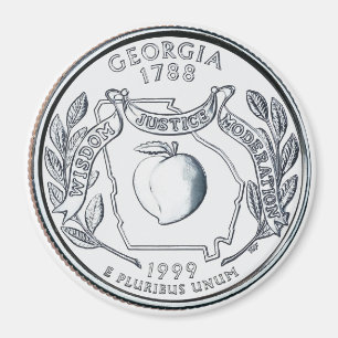Georgia-Staats-Viertelmagnet 1999 Magnet