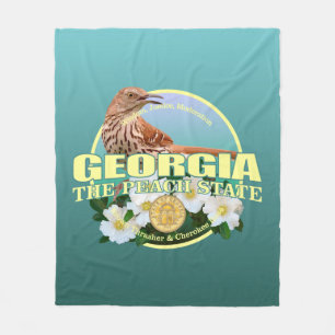 Georgia-Staats-Vogel u. Blume Fleecedecke