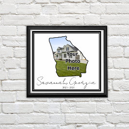 Georgia State Custom Foto PCS Geschenk Poster