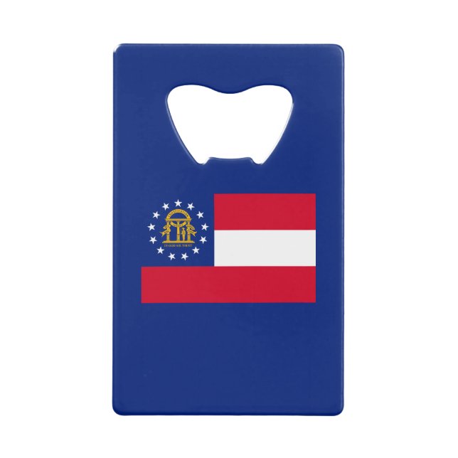 Georgia State Flag Design Geldkarten Flaschenöffner (Vorderseite)