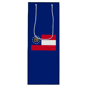 Georgia State Flag Design Geschenktüte Für Weinflaschen