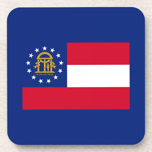Georgia State Flag Design Getränkeuntersetzer (Vorderseite)