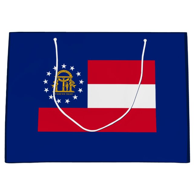 Georgia State Flag Design Große Geschenktüte (Vorderseite)