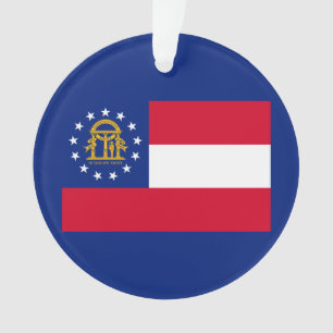 Georgia State Flag Design Ornament