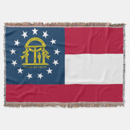 Georgia State Flag Print Patriotic Decke