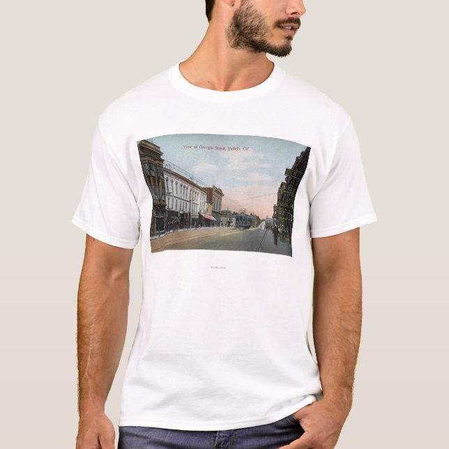 Georgia-Straßen-Ansicht mit Straßen-Auto T-Shirt (Vorderseite)