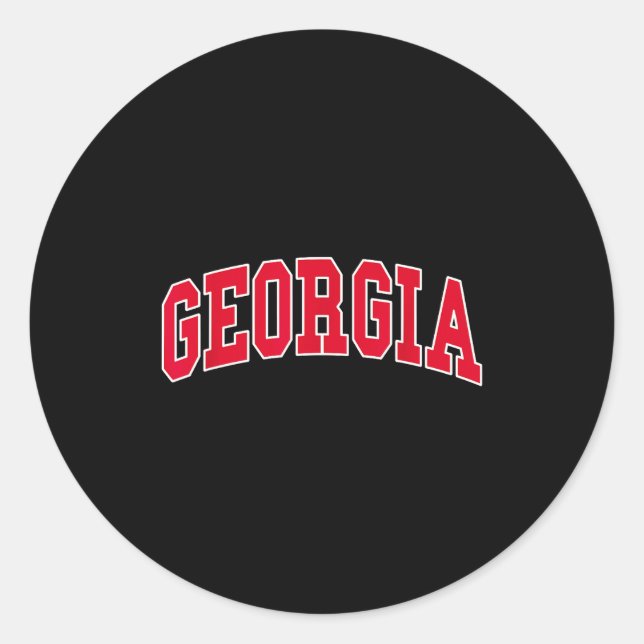 Georgia - Throwback Design - Clic  Runder Aufkleber (Vorderseite)