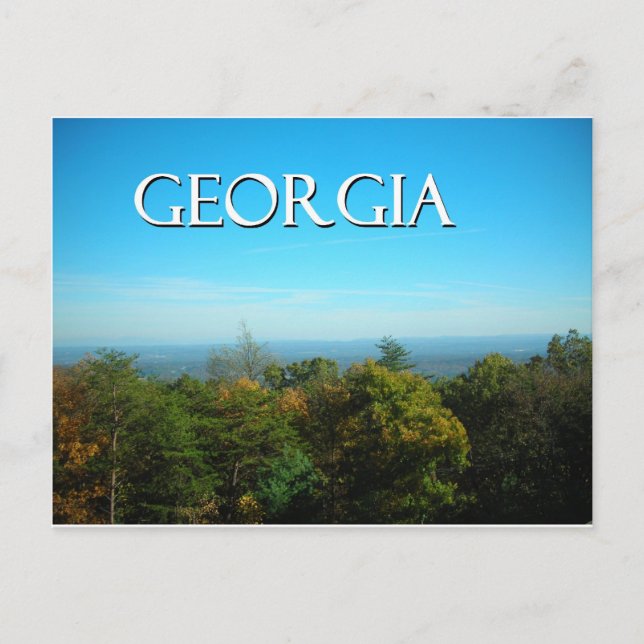 Georgia Trees and Hills View Postcard Postkarte (Vorderseite)