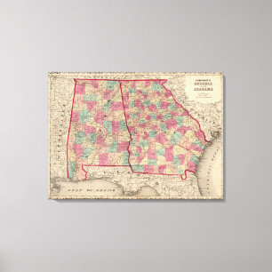 Georgia und Alabama Leinwanddruck