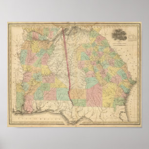 Georgia und Alabama Poster