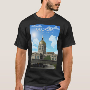 Georgia United Staaten Vinatge Minimal Retro Trave T-Shirt