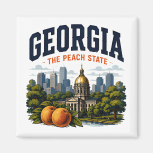 Georgia USA Der Pfirsich-Staat Magnet