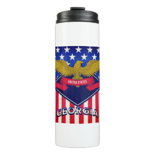 Georgia USA Flag Thermosbecher