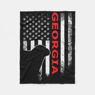 Georgia USA Flagge Patriotisch. Ga im Vintage-Stil Fleecedecke