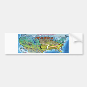 Georgia USA Map Autoaufkleber