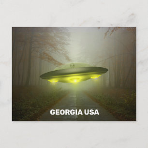 GEORGIA USA RAUMSCHIFF UFO KUNST Postkarten