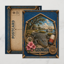 Georgia Vintage Reise Postkarte